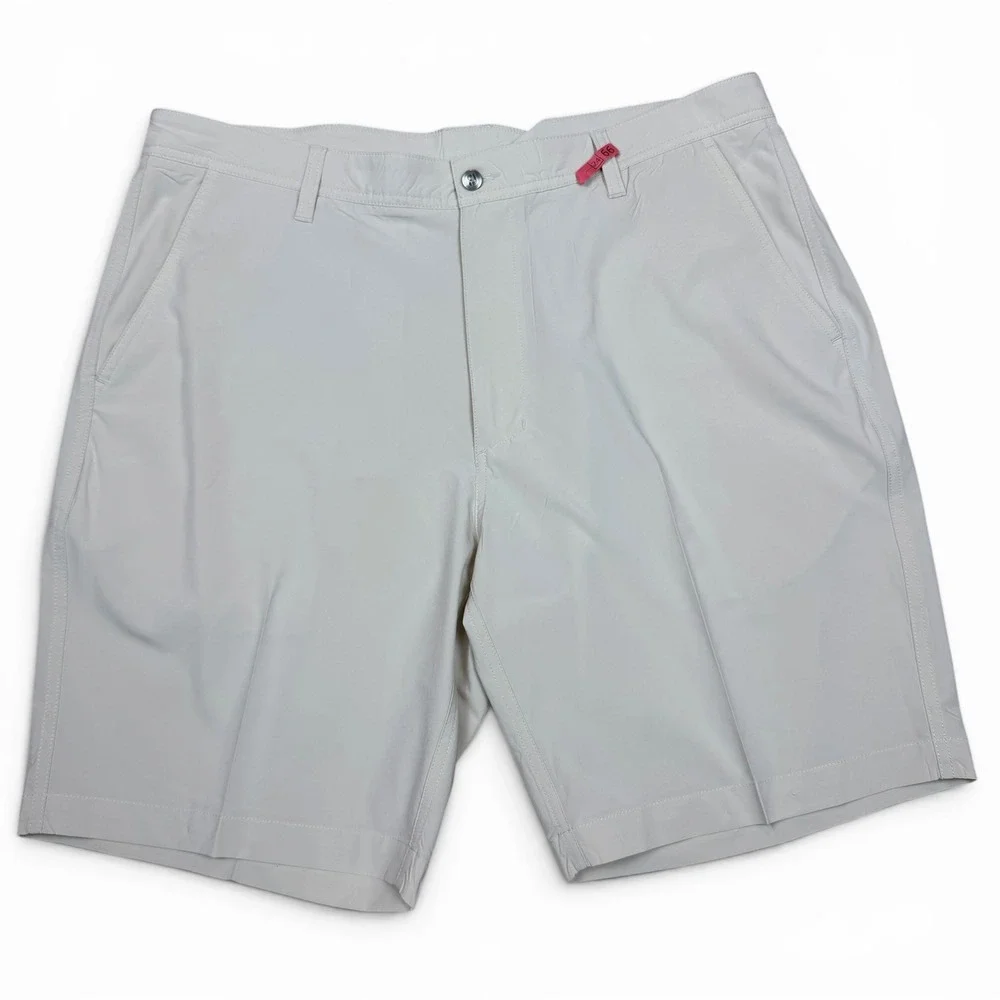 FootJoy Mens Performance Golf Shorts Beige Khaki W38 Stretch Flat Front FJ